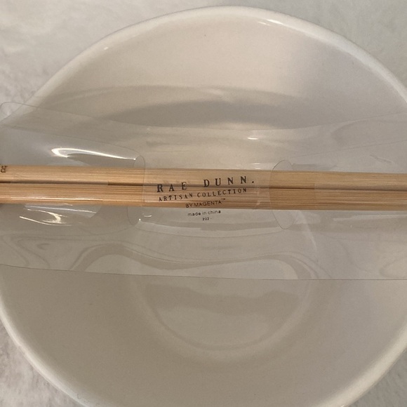 Rae Dunn Rice Bowl with Chopsticks - Picture 3 of 6
